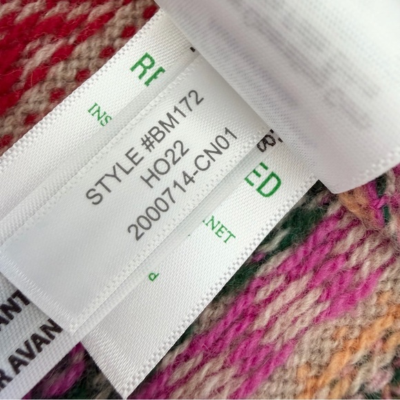 J. Crew Puff Sleeve Fair Isle Cherry Crewneck Sweater Size Small - Picture 11 of 11